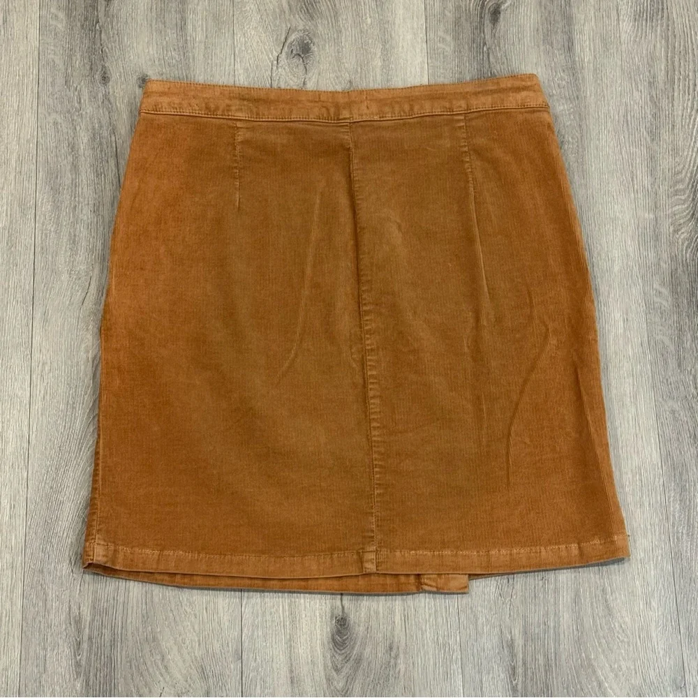 PART TWO Copenhagen TALYA SK Casual Tobacco Brown Corduroy Summer Mini Skirt - Picture 4 of 5